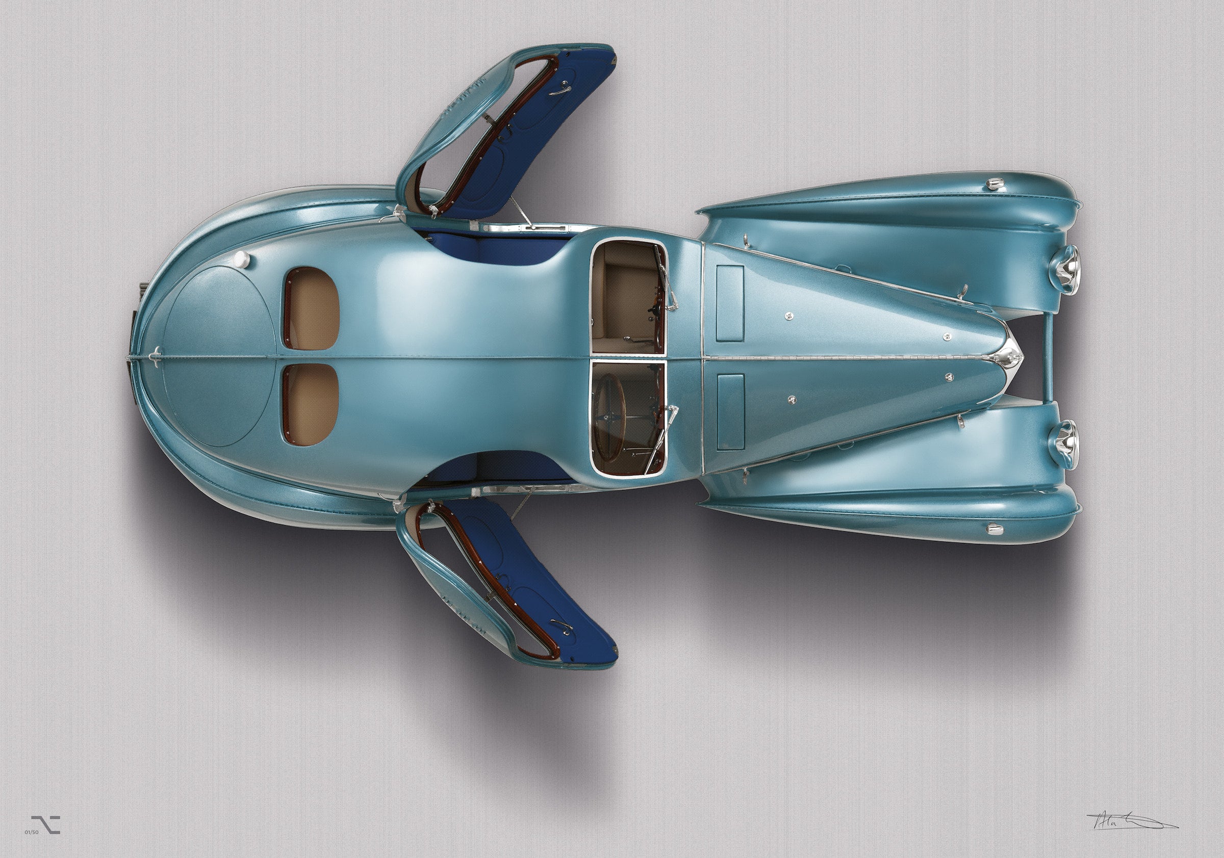 BUGATTI TYPE 57SC ATLANTIC - Overhead