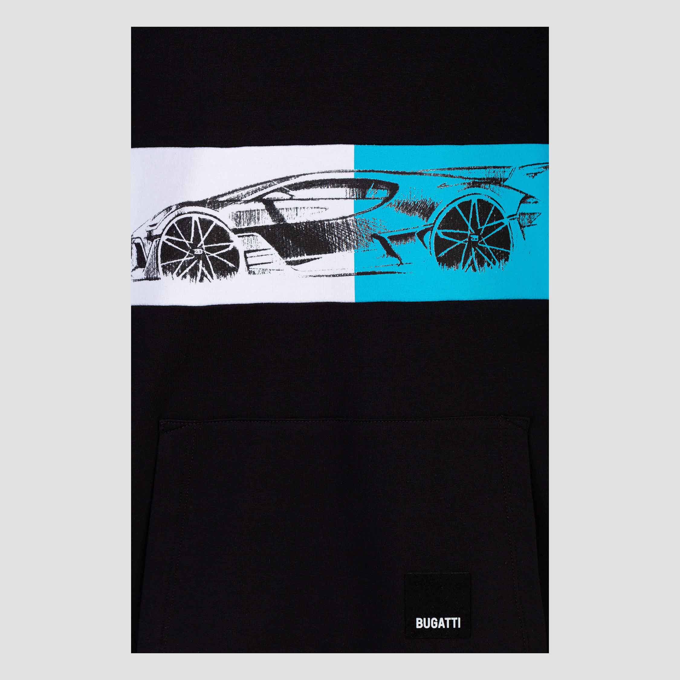 BUGATTI KIDS GT VISION SKETCH BLACK HOODIE