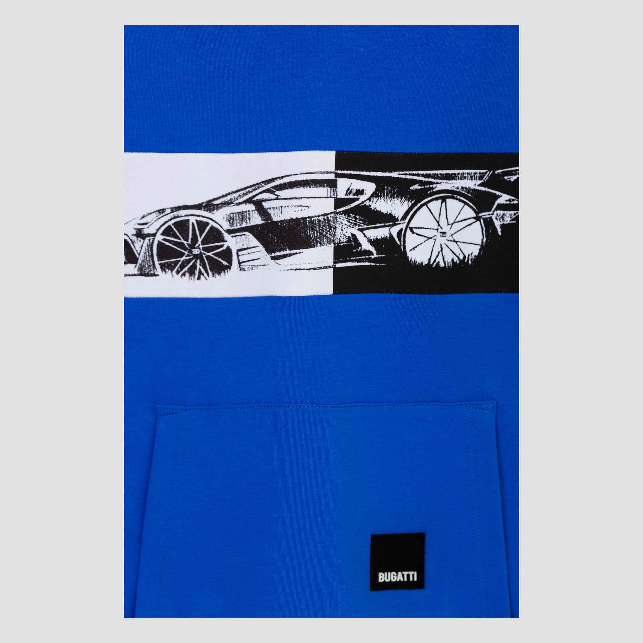 BUGATTI KIDS GT VISION SKETCH BLUE HOODIE