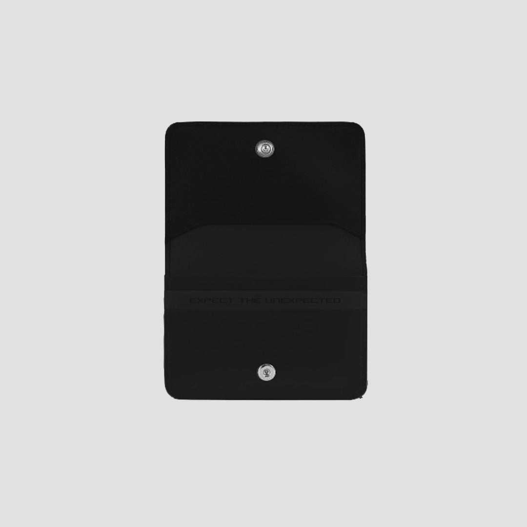 BUGATTI BLACK LEATHER CREDIT CARD HOLDER