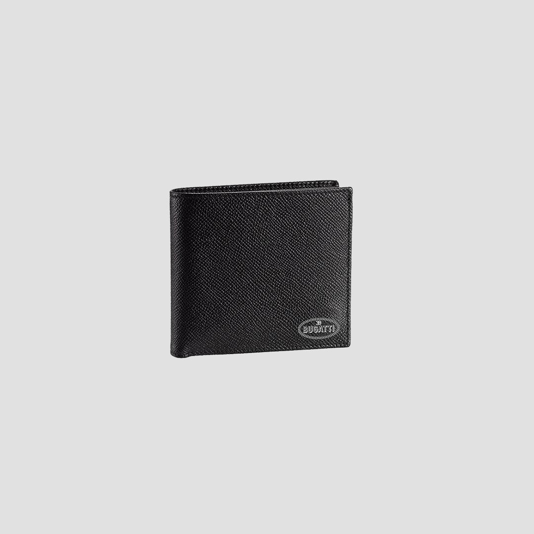 BUGATTI BLACK LEATHER MACARON WALLET