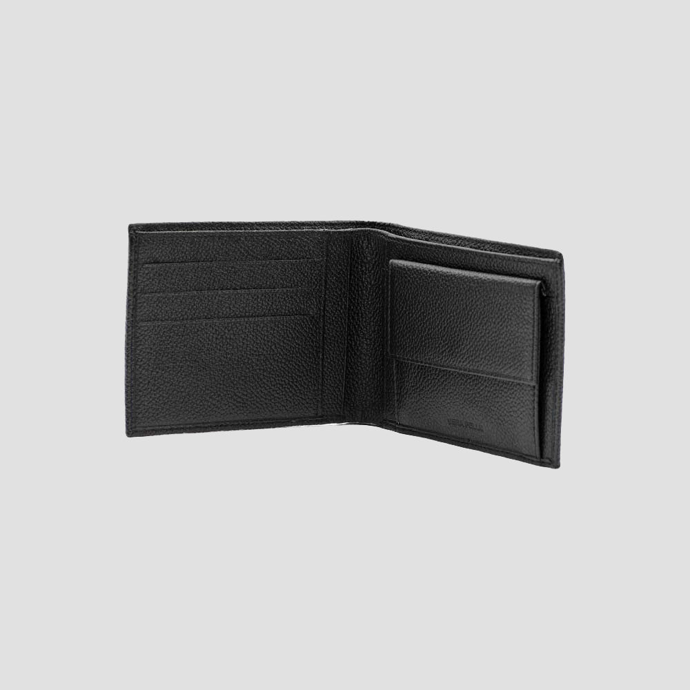 BUGATTI BLACK LEATHER MACARON WALLET