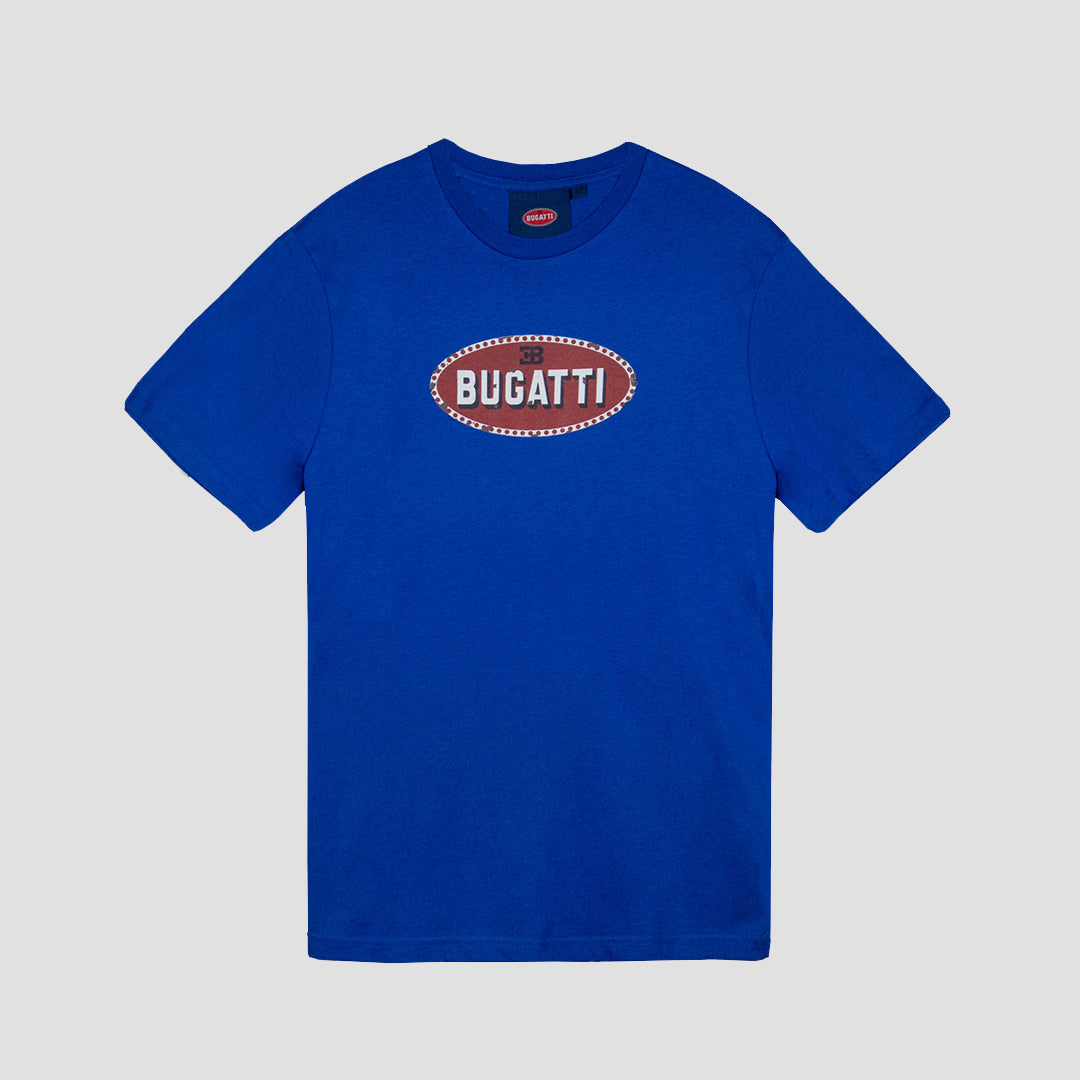 BUGATTI HERITAGE T-SHIRT MACARON VINTAGE SIGN BLUE