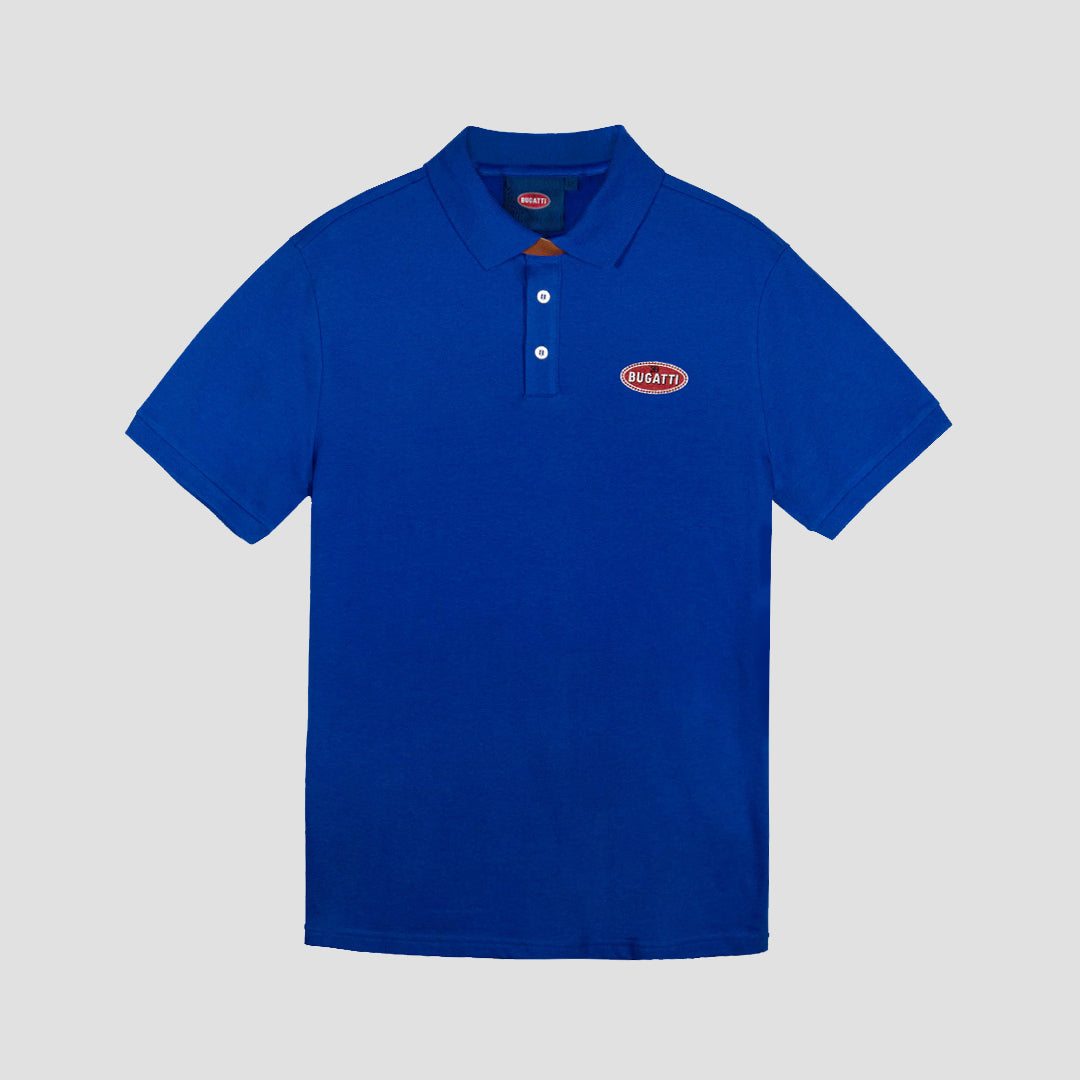 Clothing Bugatti Heritage Polo Macaron Short Sleeve Blue BUGATTI STORE