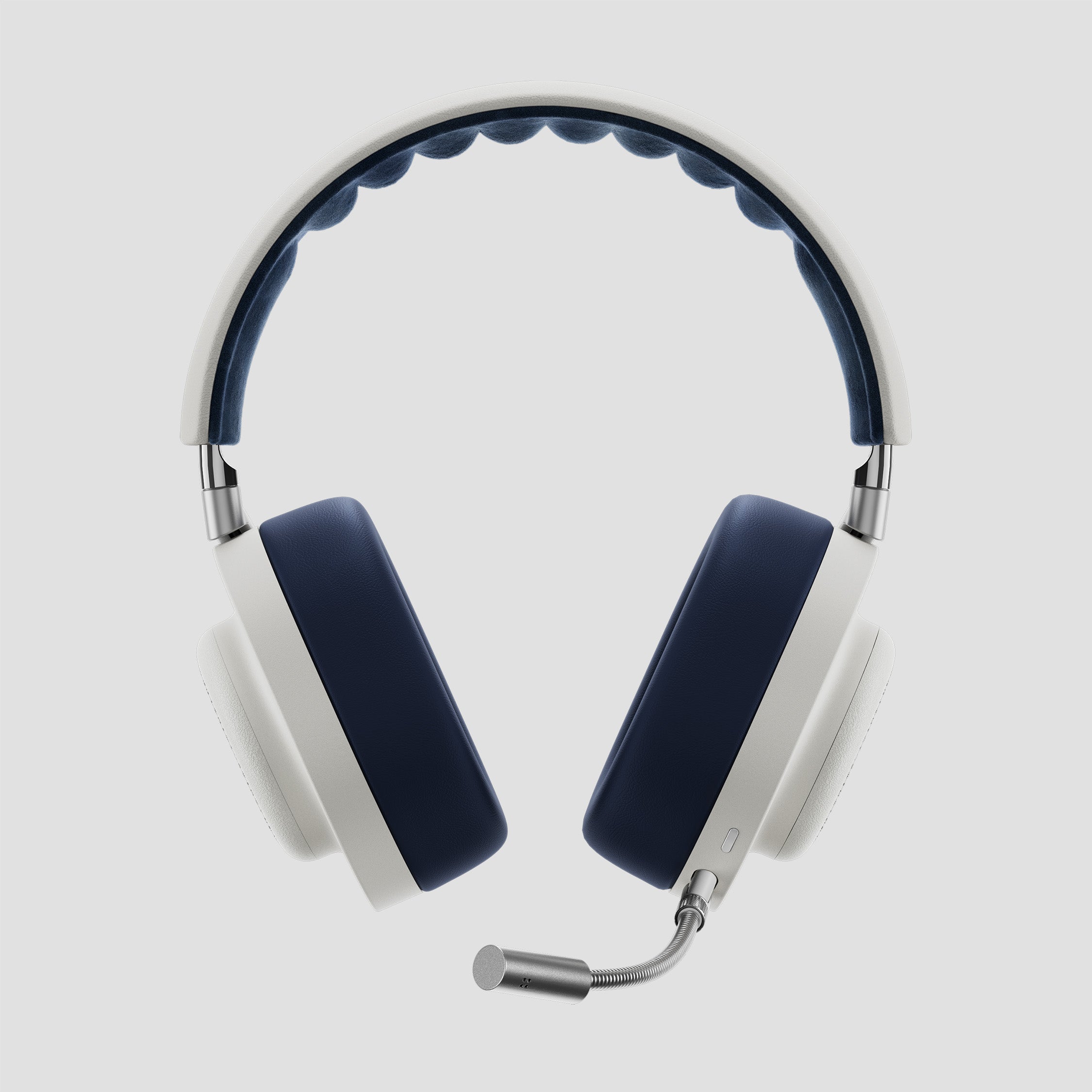 WIRELESS GAMING HEADPHONES IN BLANC & DEEP BLUE