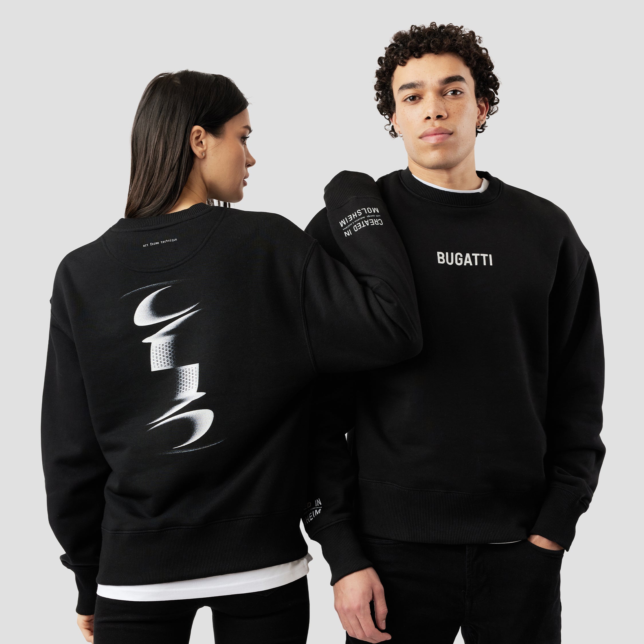 ABSTRACT GRAPHIC OVERSIZED SWEATSHIRT