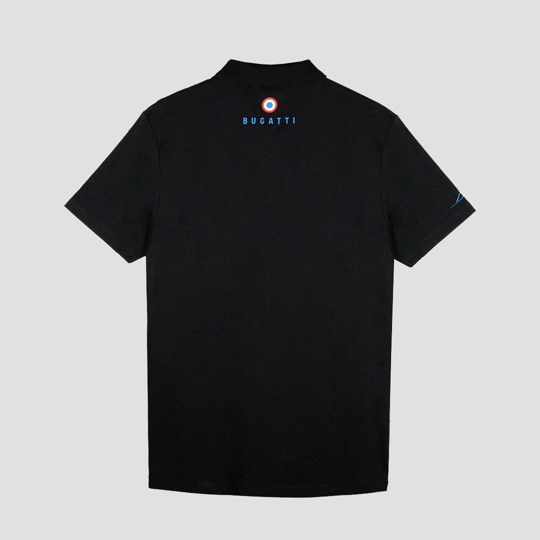 BUGATTI BOLIDE POLO BLACK WITH BLUE POCKET
