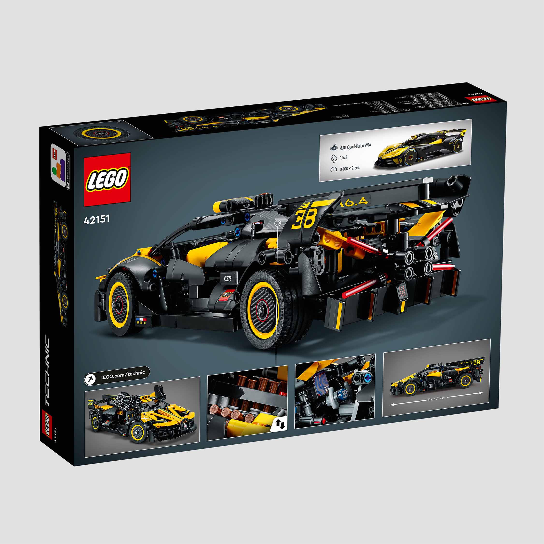 LEGO TECHNIC BUGATTI BOLIDE YELLOW