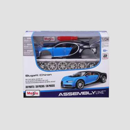 BUGATTI CHIRON SCALE MODEL BUILD KIT 1:24 BLUE