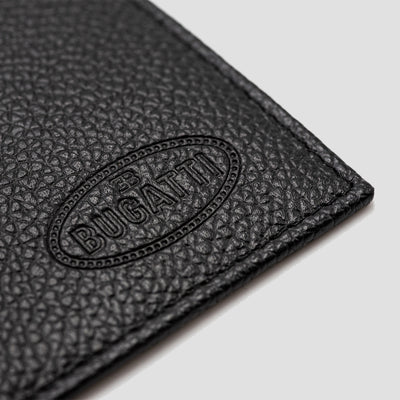 BUGATTI BLACK LEATHER MACARON WALLET