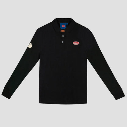 BUGATTI HERITAGE POLO 57 LONG SLEEVE BLACK