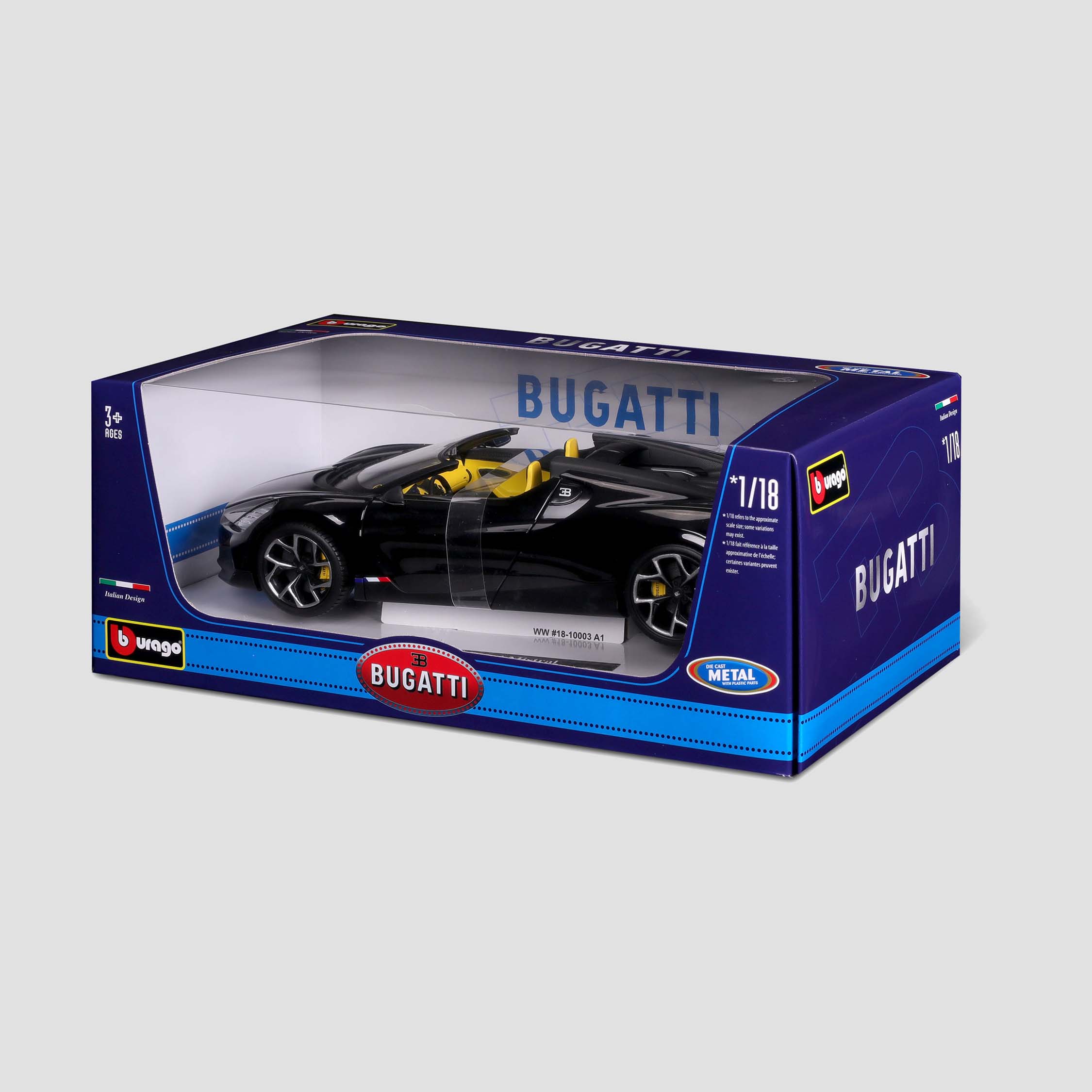 BUGATTI MISTRAL SCALE MODEL 1:18 BLACK