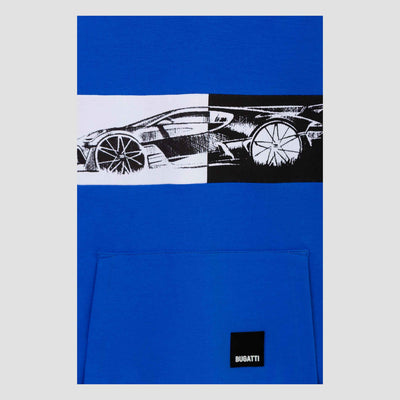 BUGATTI KIDS DIVO SKETCH BLUE HOODIE