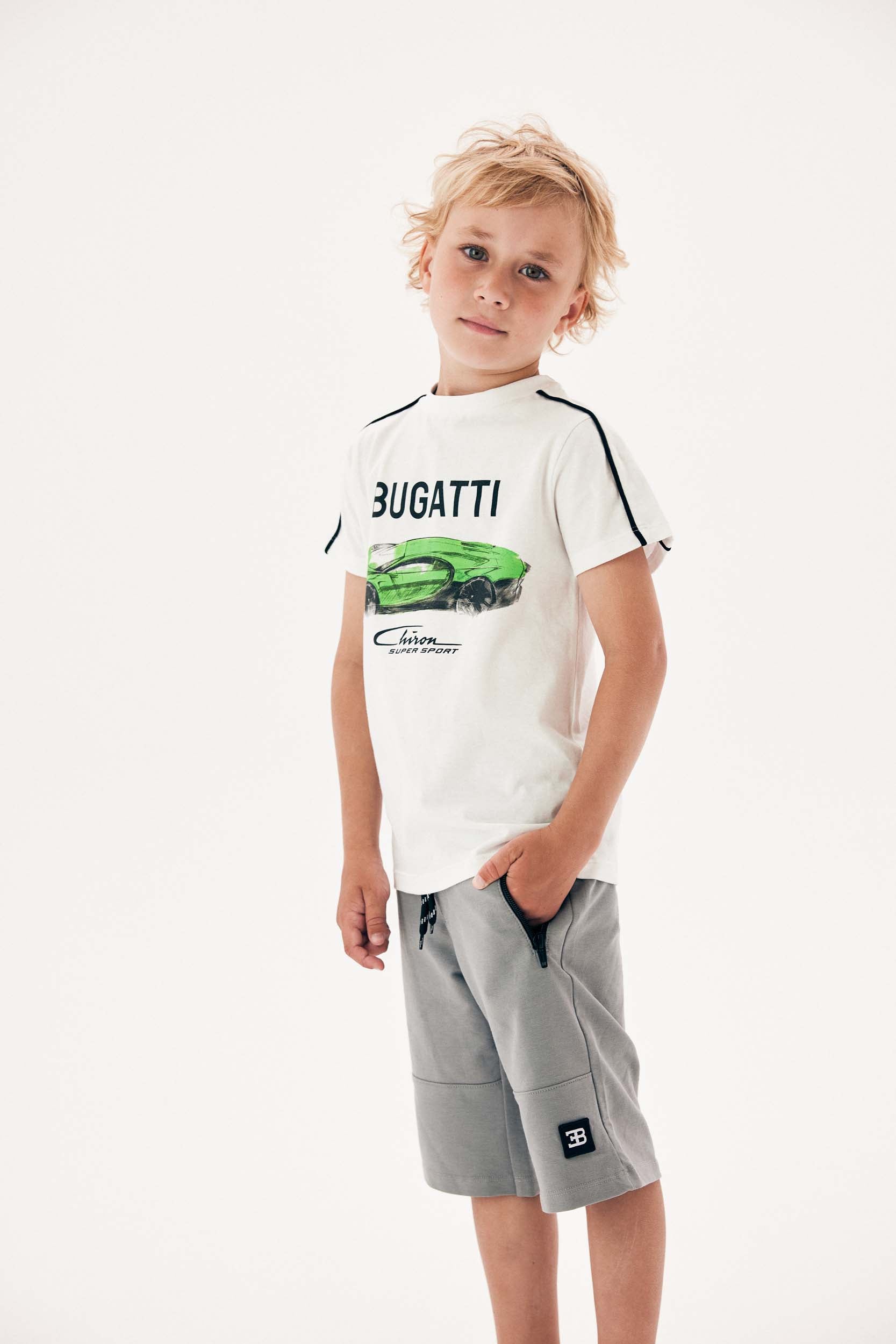 BUGATTI KIDS GREEN CHIRON SUPERSPORT T-SHIRT