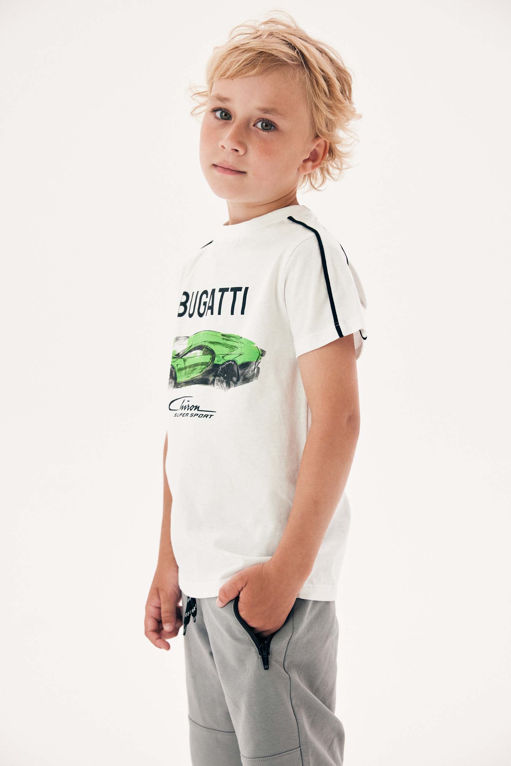BUGATTI KIDS GREEN CHIRON SUPERSPORT T-SHIRT