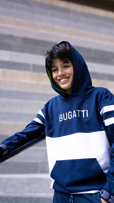 BUGATTI KIDS WORDMARK HOODIE NAVY
