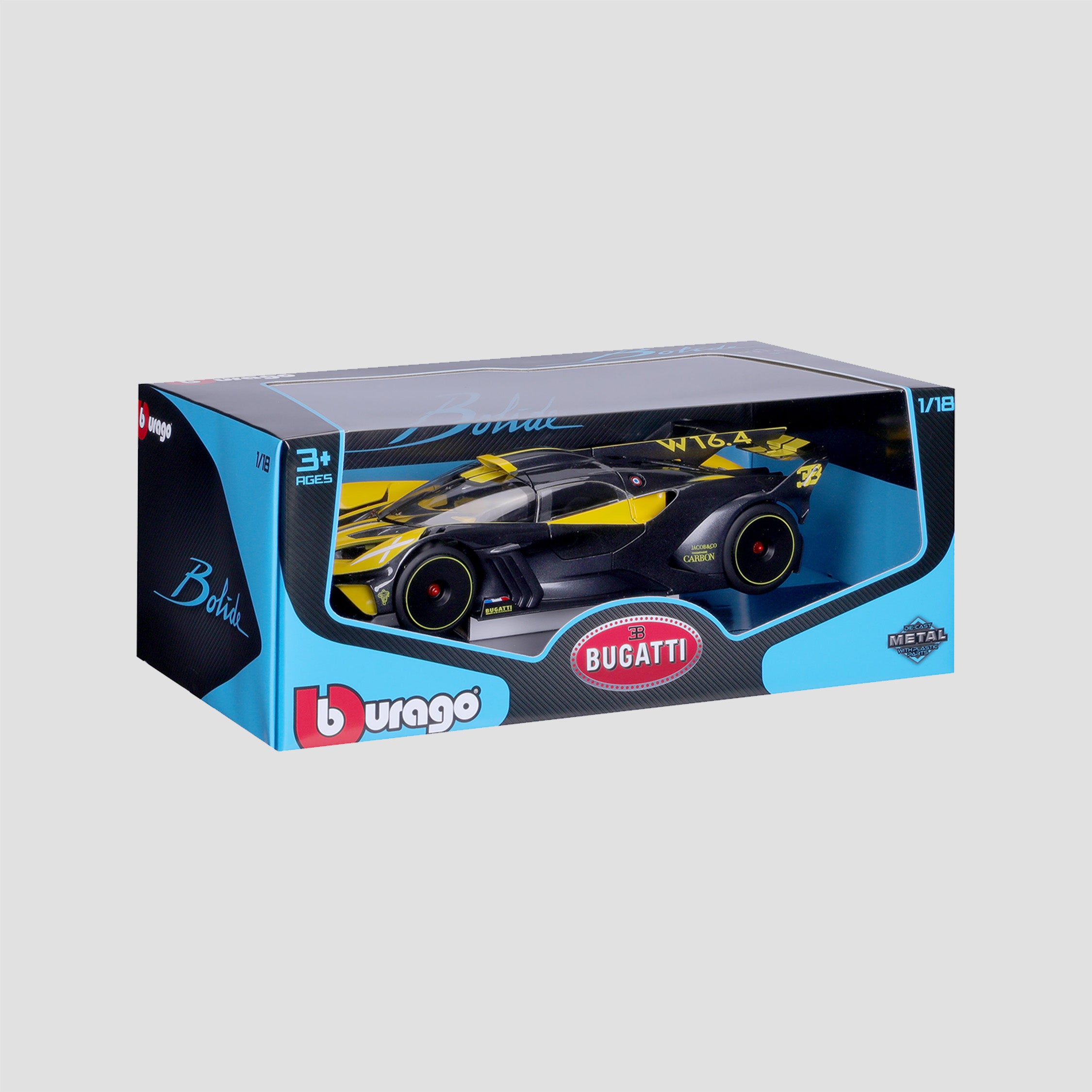 BUGATTI BOLIDE SCALE MODEL 1:18 YELLOW